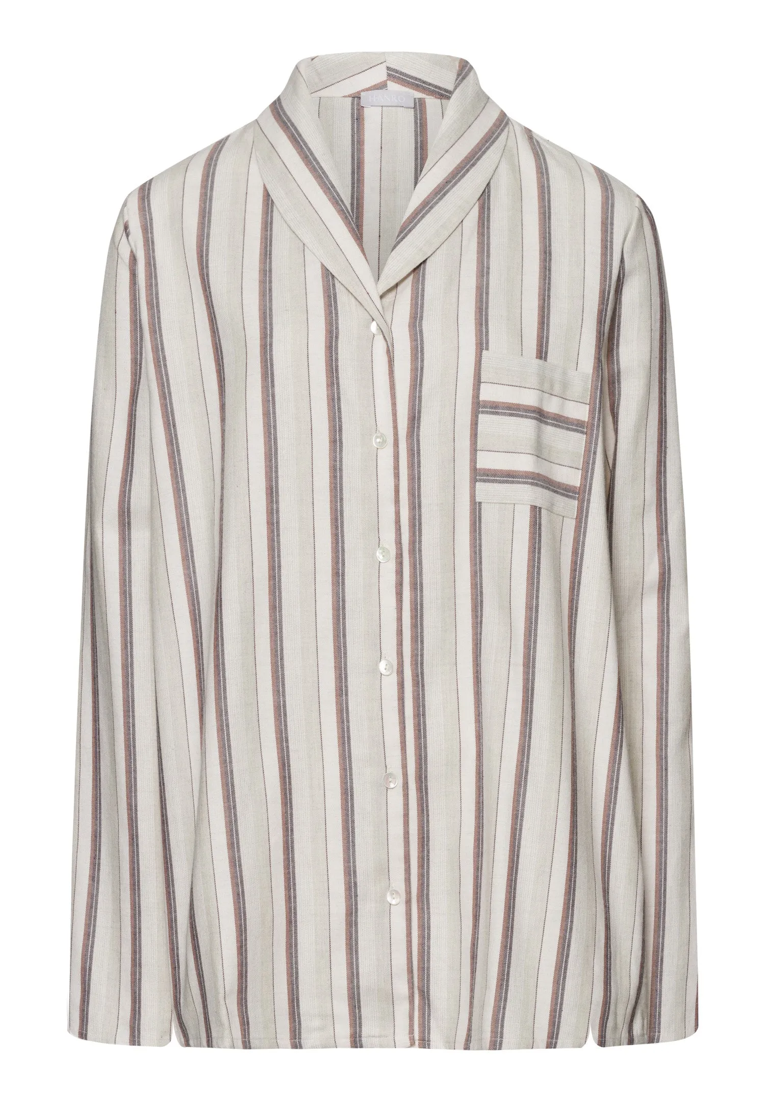 Loungy Nights Shawl Collar Cotton Shirt  | Meraki Stripe 74967-2165