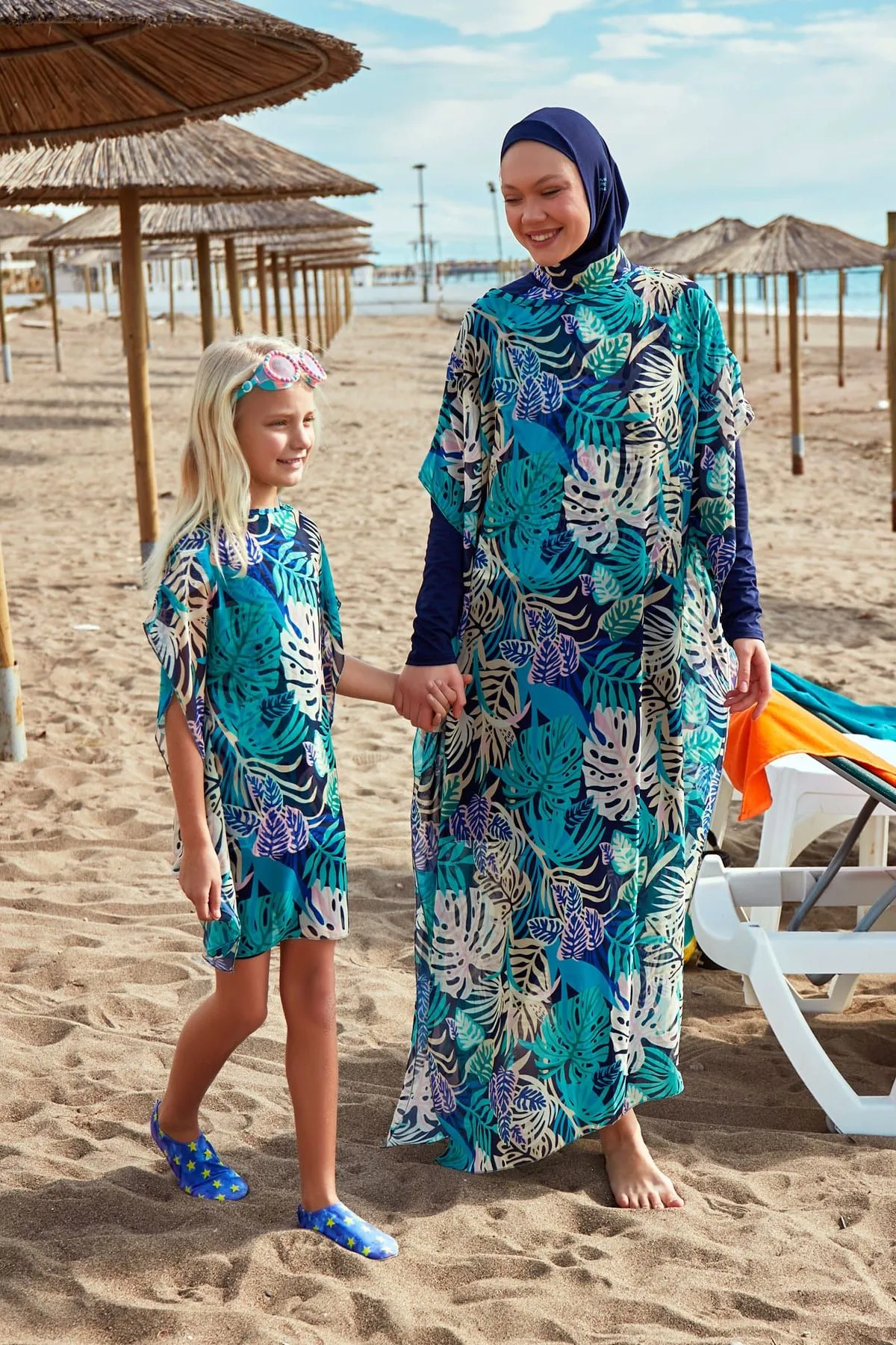 Lycra Navy Burkini Modest Swimwear M2490