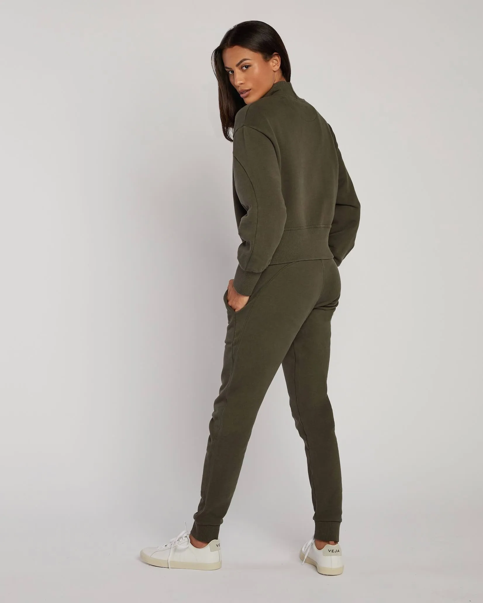 Mahany Crop Sweater - Olive