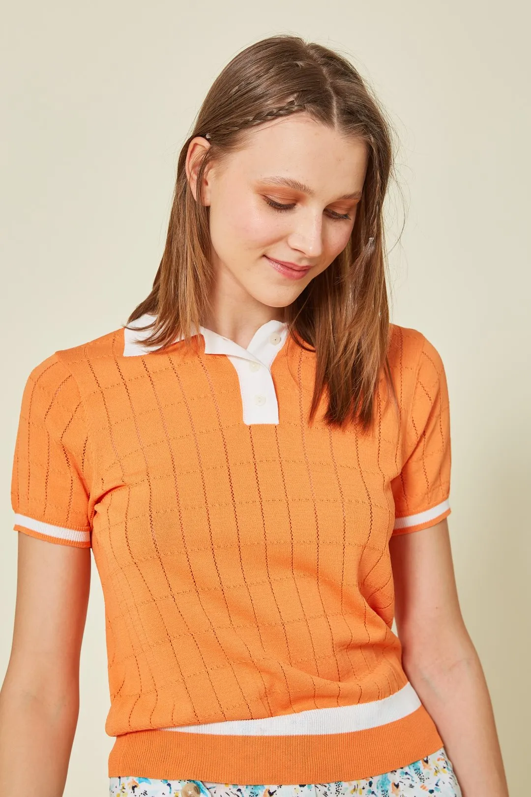 Md'M Papaya Polo Shirt