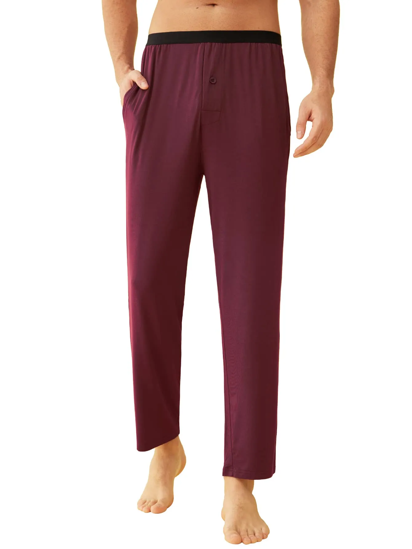 Men's Bamboo Viscose Pajama Bottoms Lounge Pants with Pockets