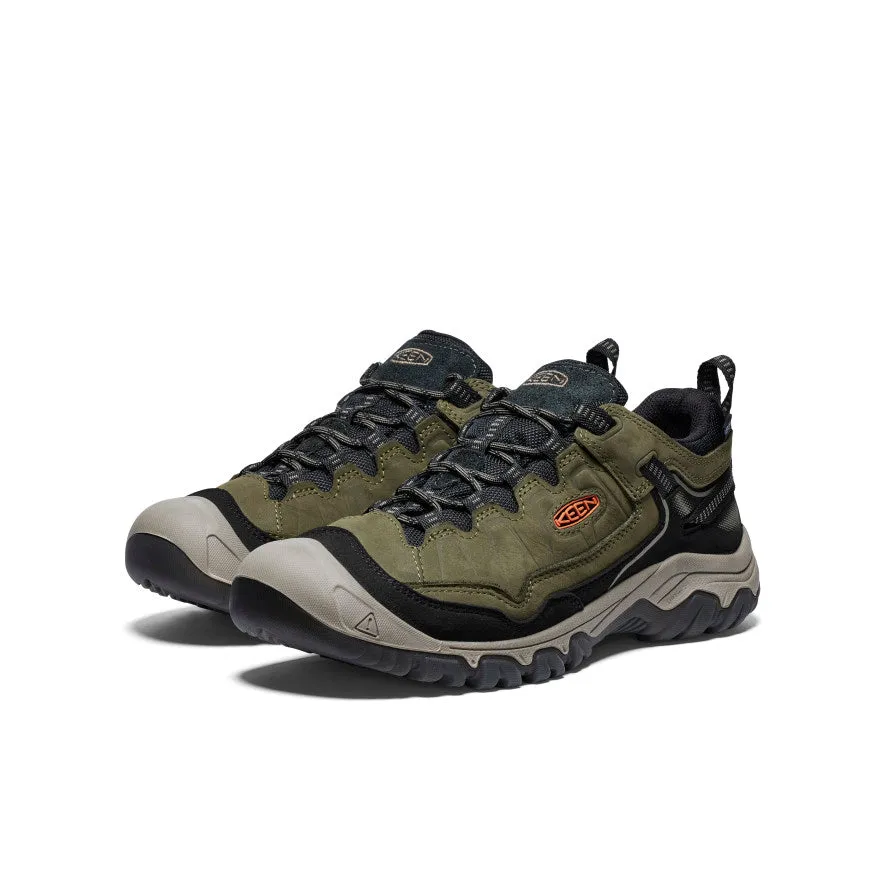 Men's Targhee IV Waterproof Hiking Shoe  |  Dark Olive/Gold Flame