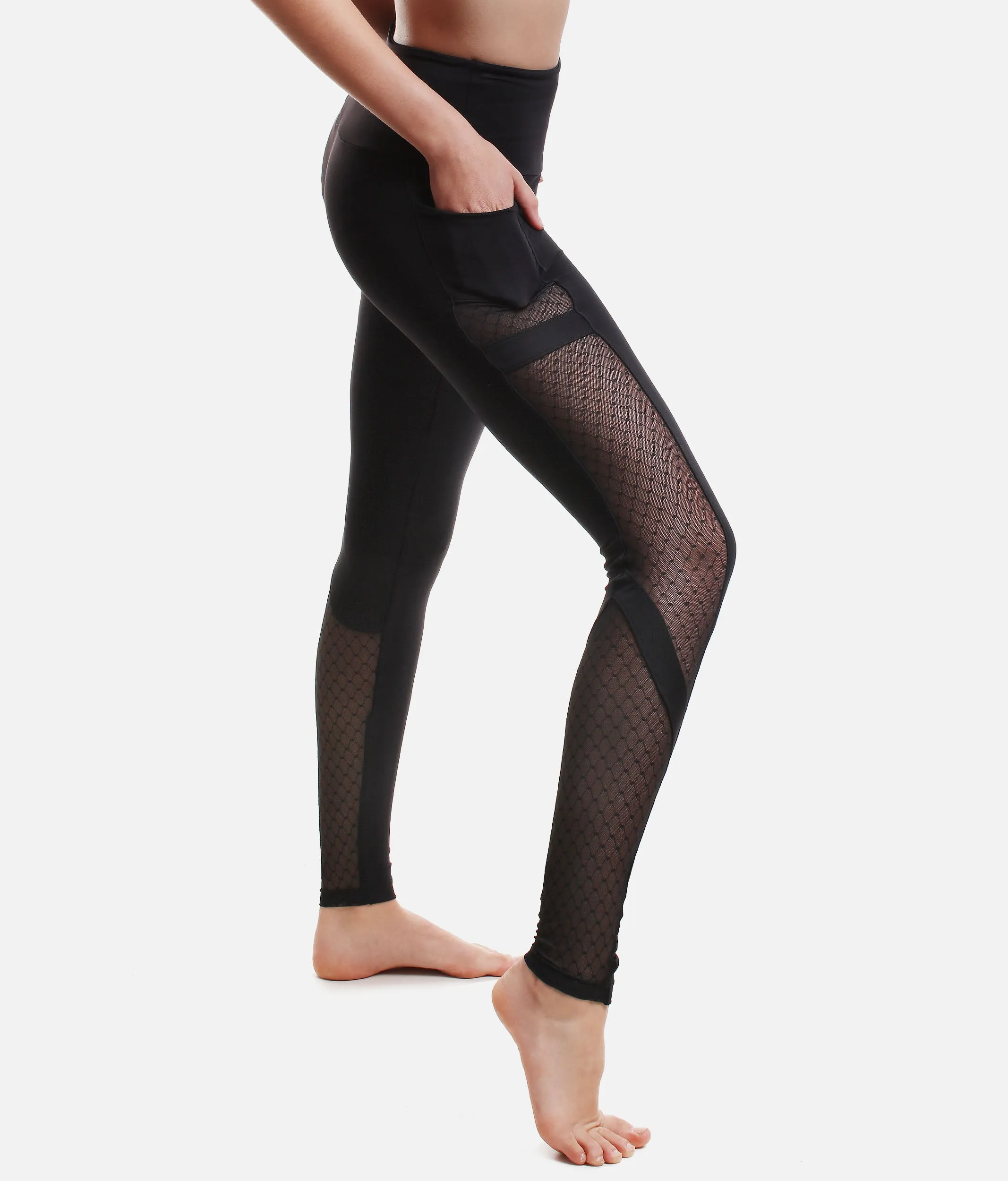 Mesh Inserts Dance Leggings - RDE1893