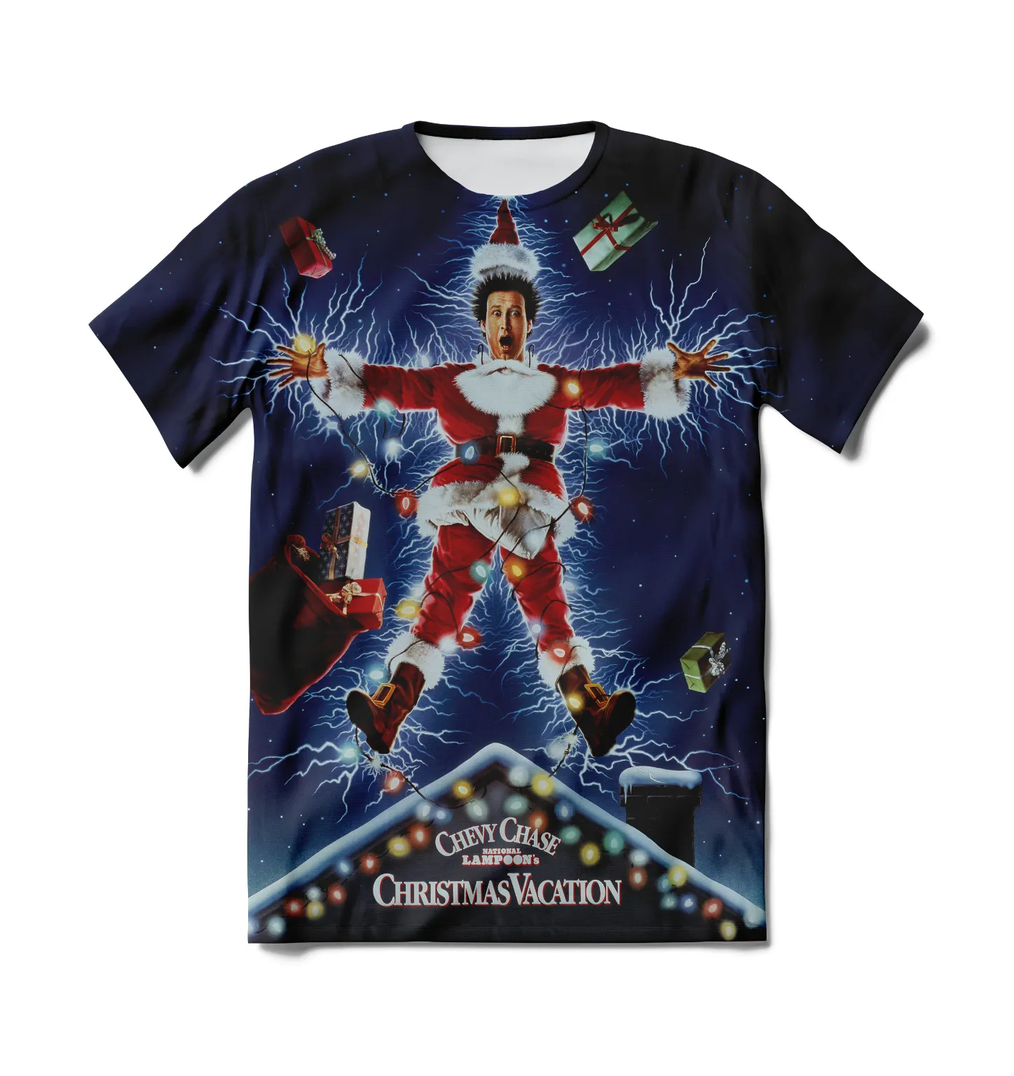 National Lampoon's Christmas Vacation Pajama Set – Sleep Shirt & Pajama Pants (Electrifying Christmas)