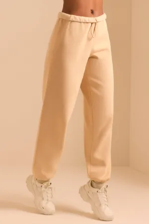 Petite Relaxed Fit Joggers in Sand