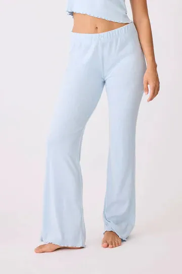 PJ SALVAGE-POINTELLE HEARTS PANTS-BLUE HAZE