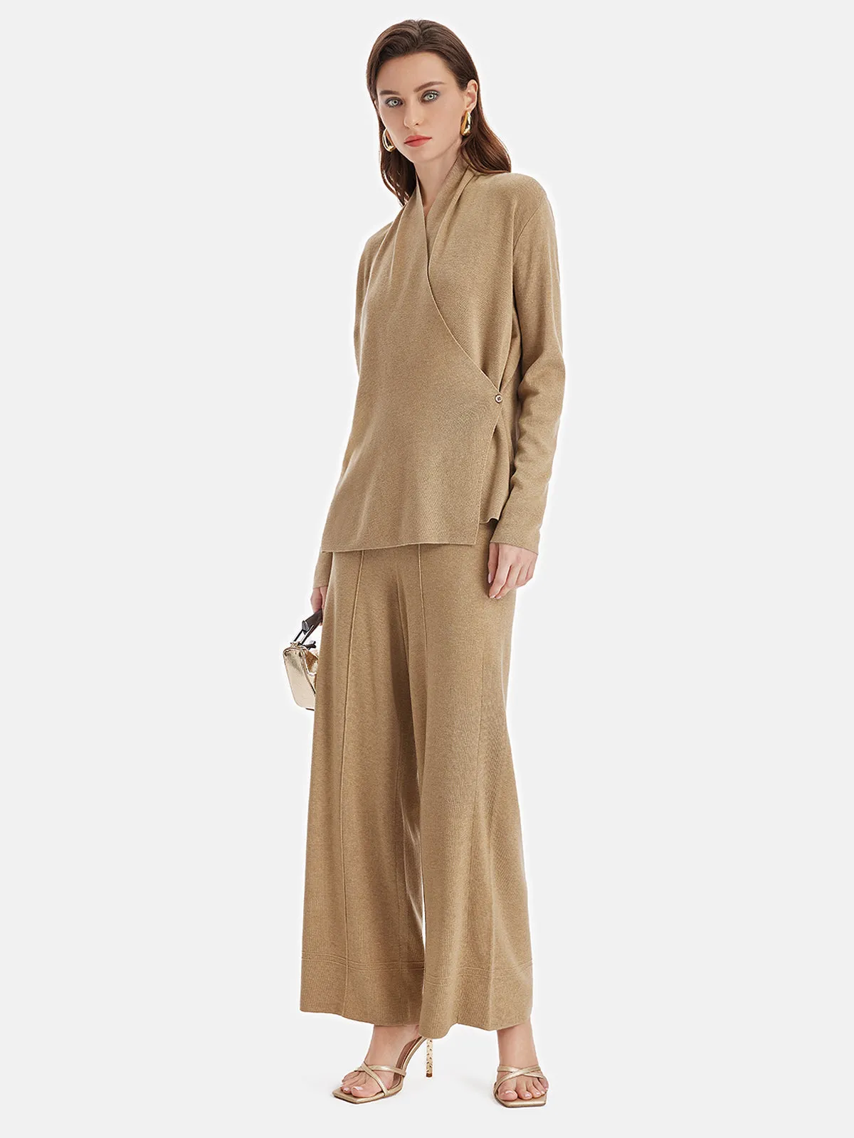 Premium Cashmere Wide-Leg Trousers