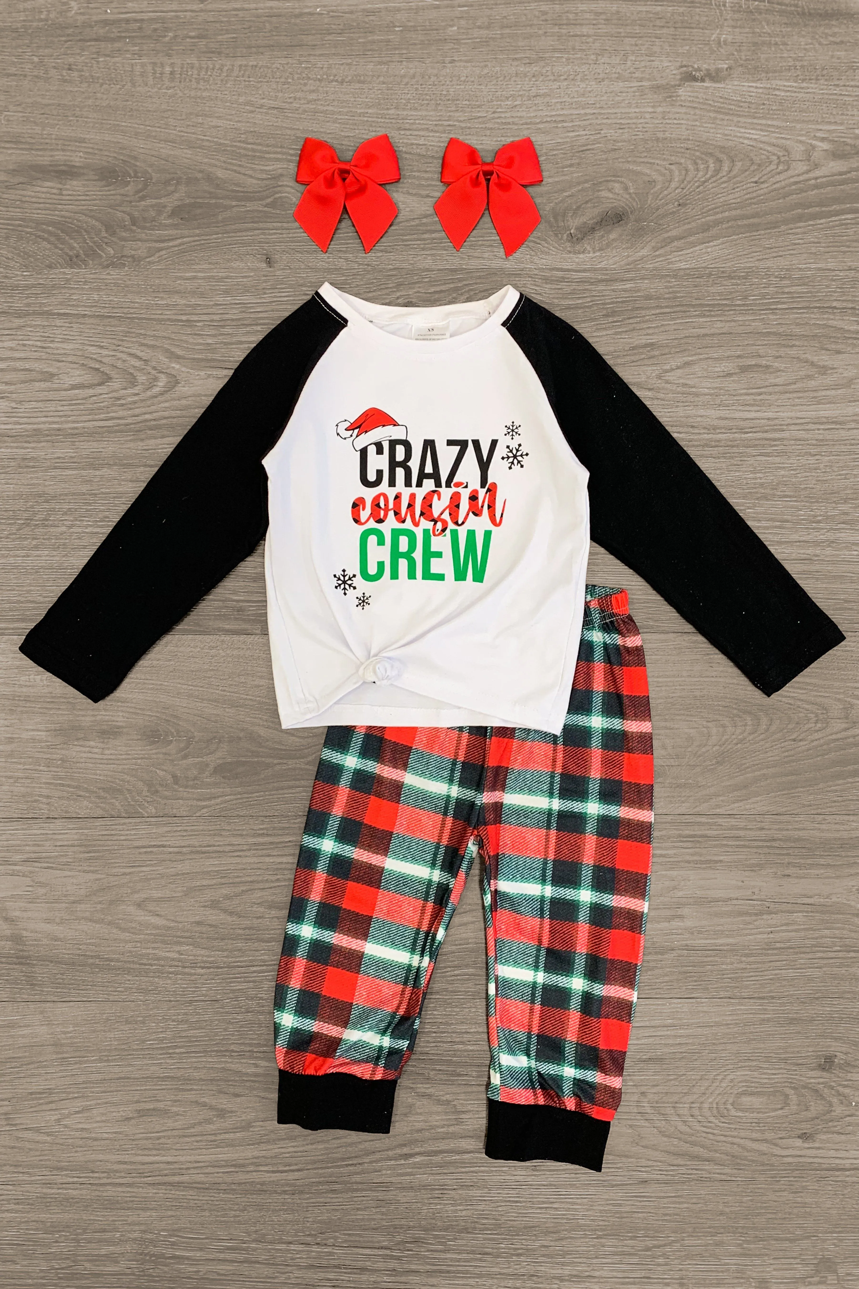 "Crazy Cousin Crew" Buffalo Plaid Pajamas