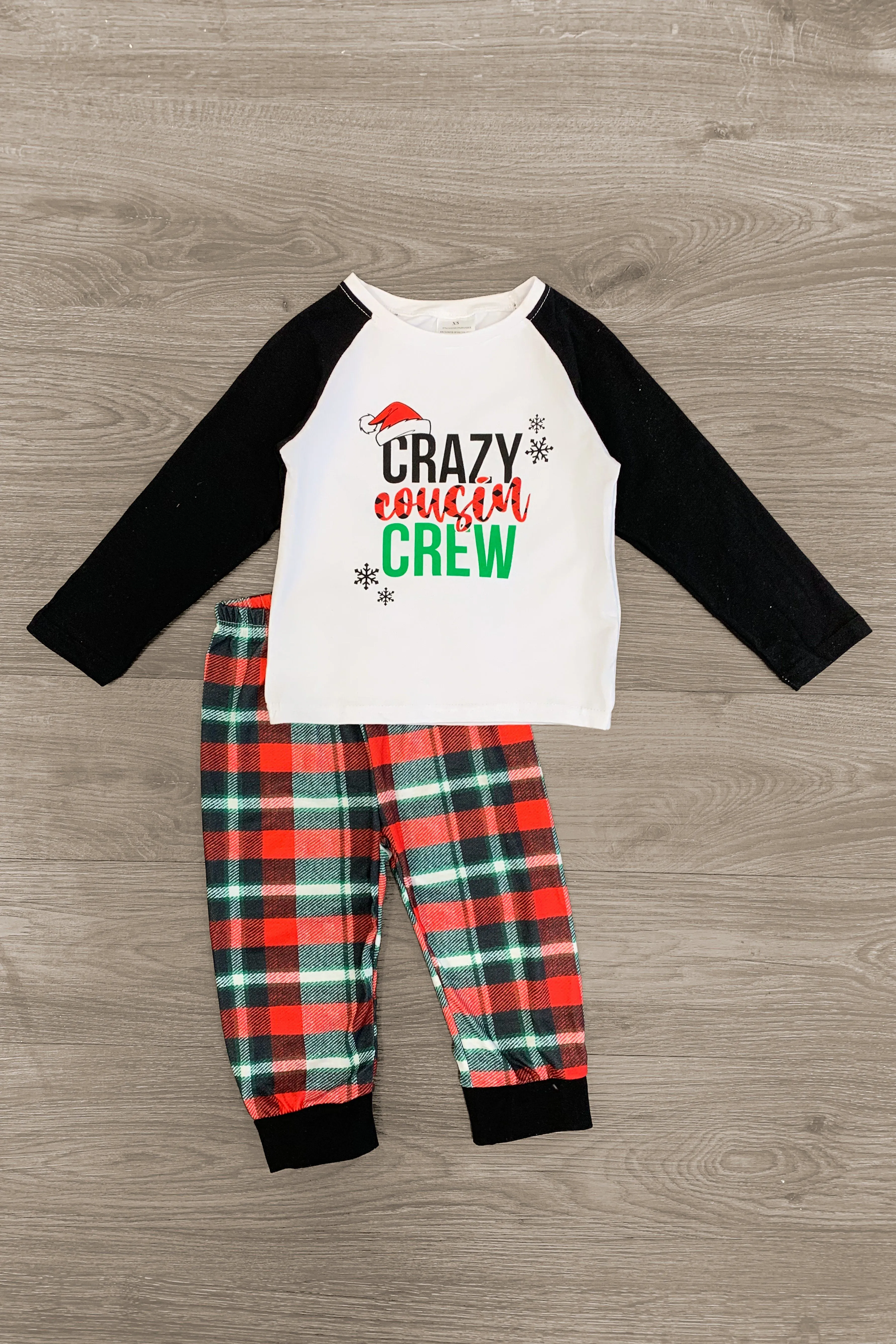 "Crazy Cousin Crew" Buffalo Plaid Pajamas