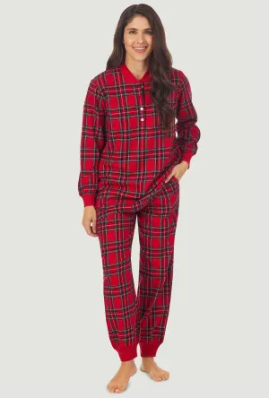 Red Tartan Ski Pajama