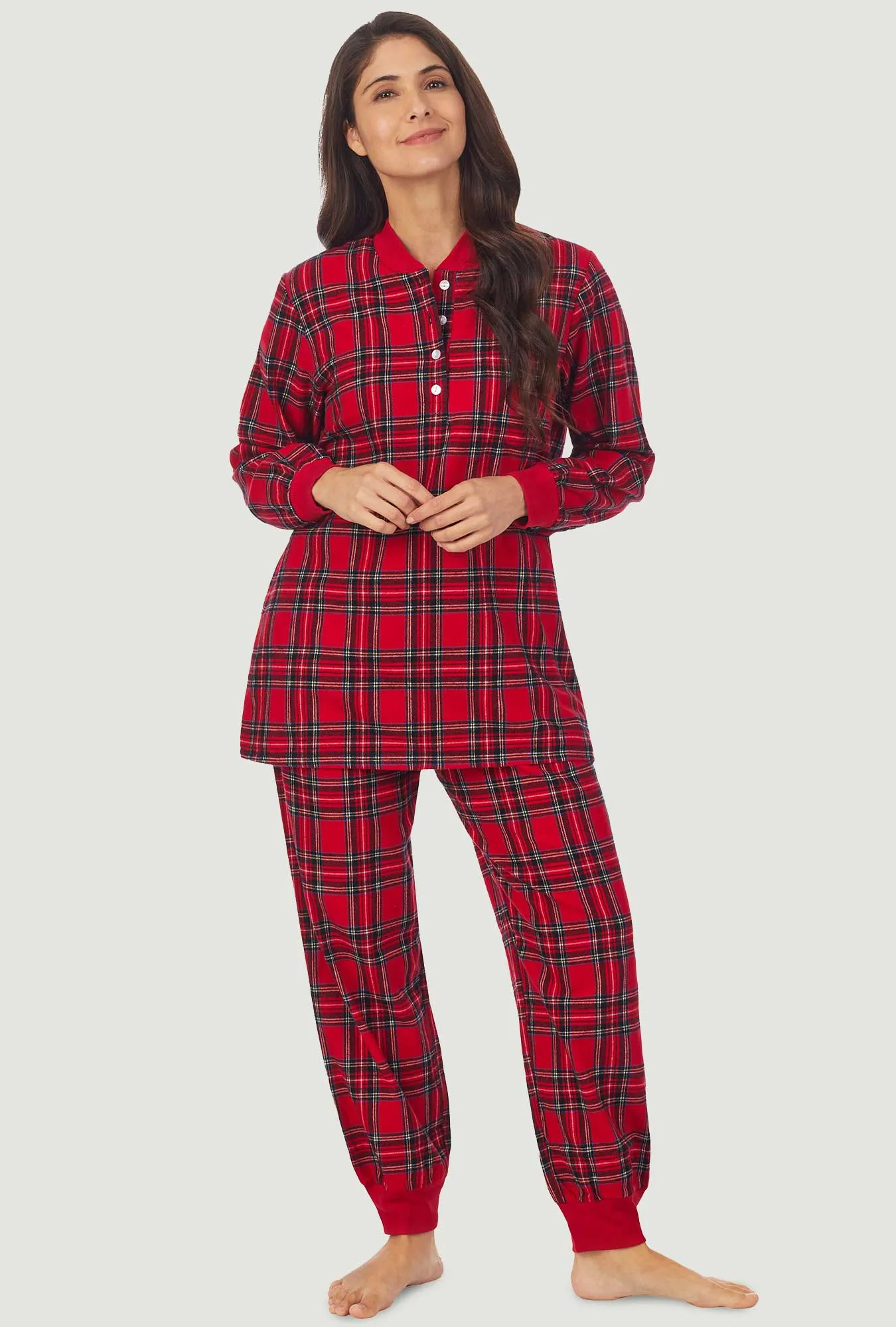 Red Tartan Ski Pajama