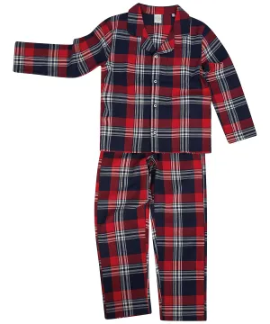 Red/Navy Check - Kids tartan lounge set