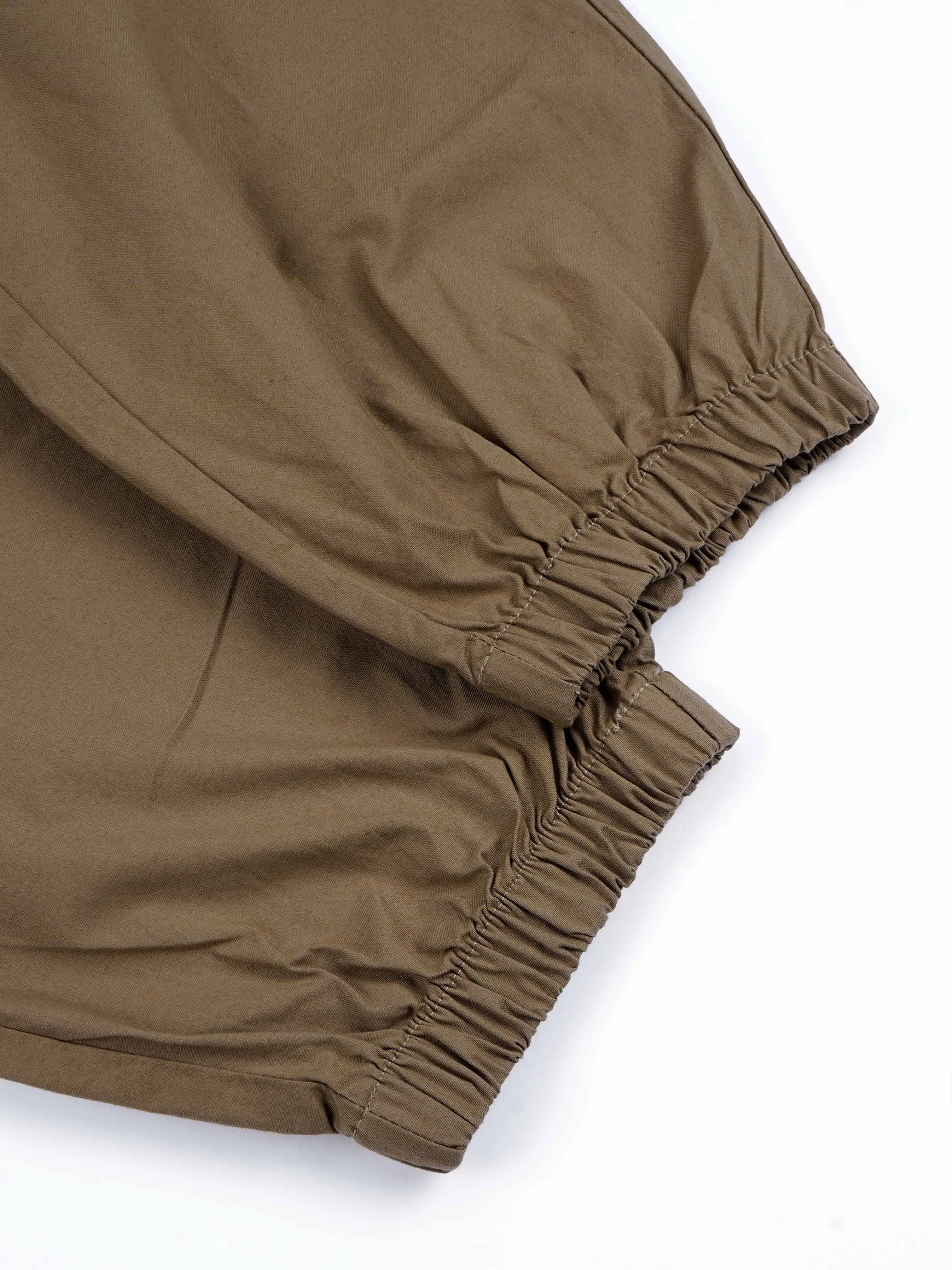 Relaxed Light Cotton Khaki Joggers