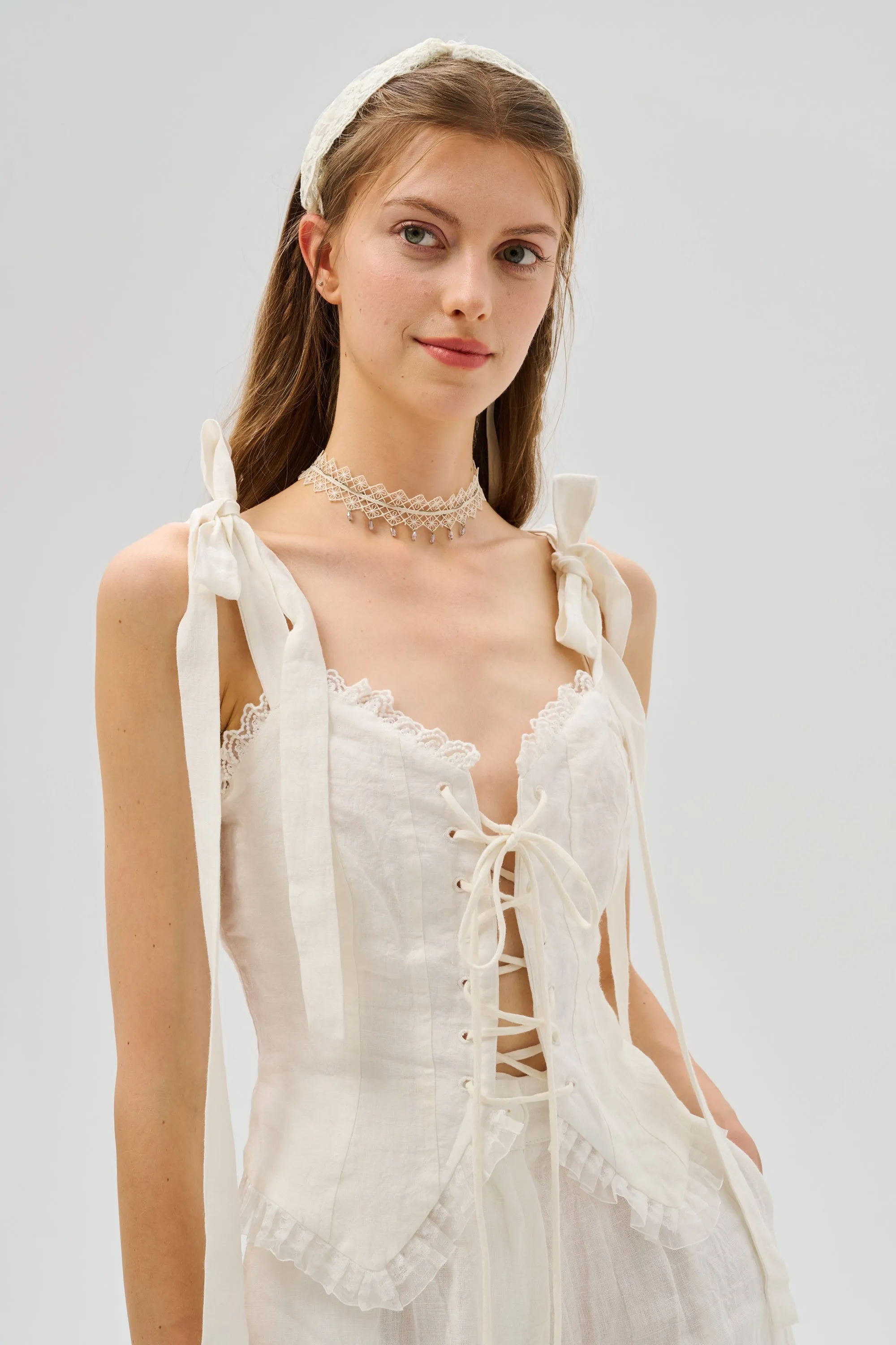 Rosemary 15 | Luxury Lace Linen Corset