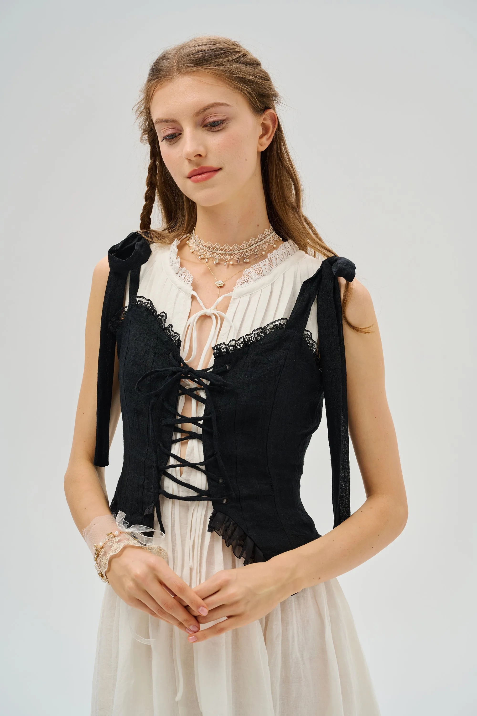 Rosemary 15 | Luxury Lace Linen Corset