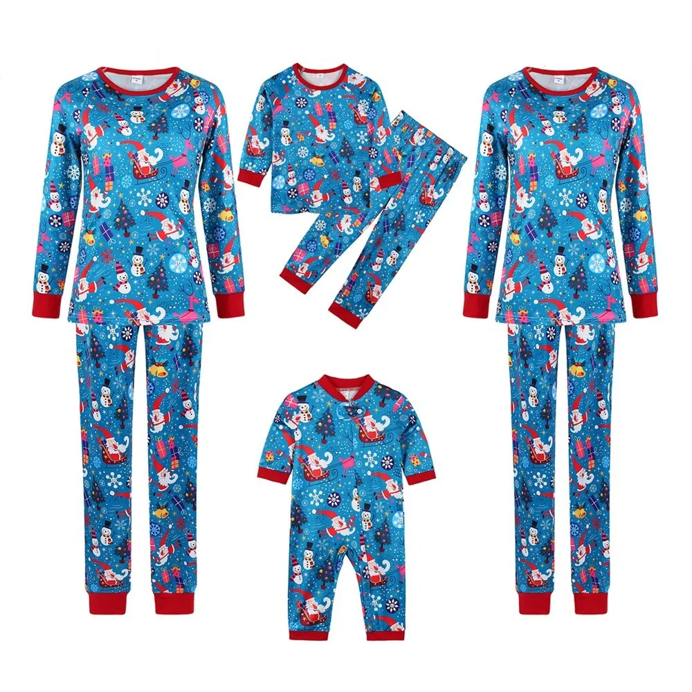 Santas Friends Family Matching Pajama Set