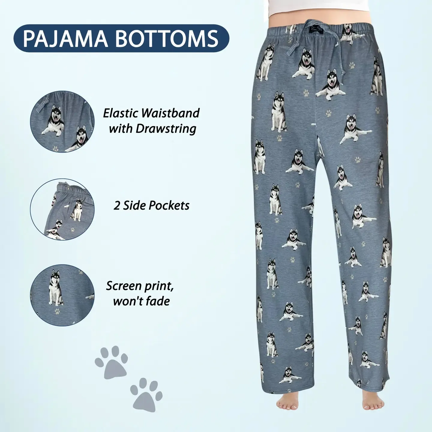 Siberian Husky Pajama Pants