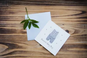 Silver Baby Boy Card