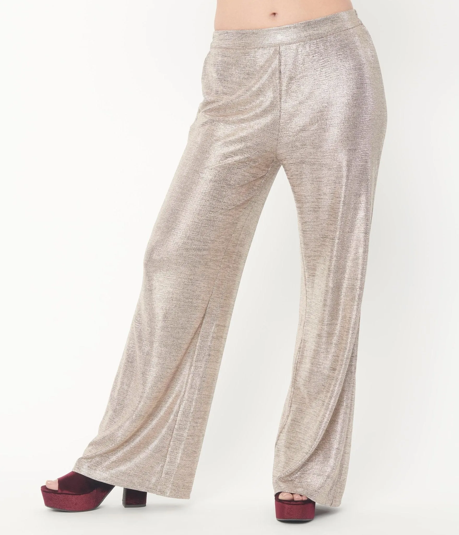 Silver Wide Leg Pants