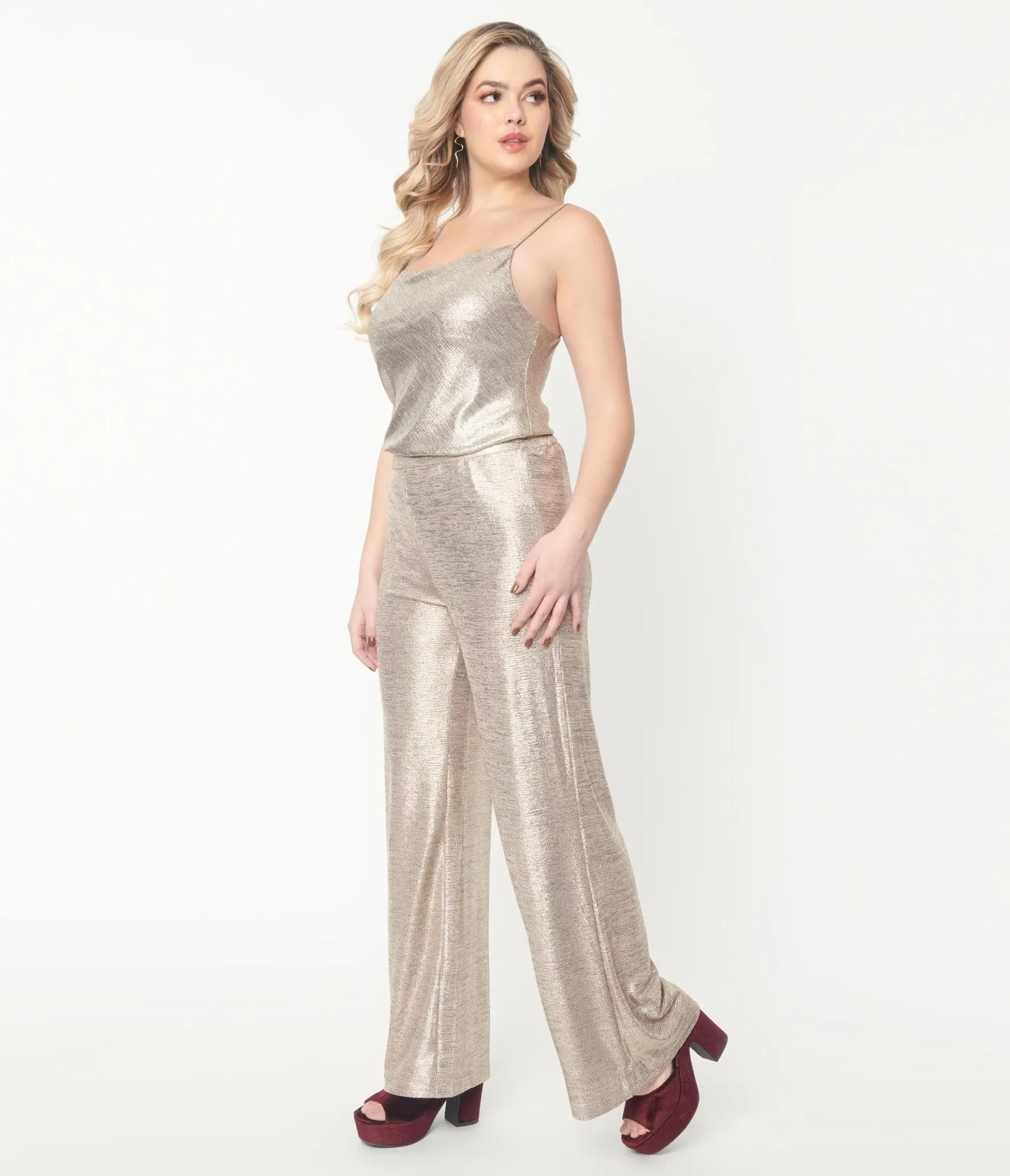 Silver Wide Leg Pants