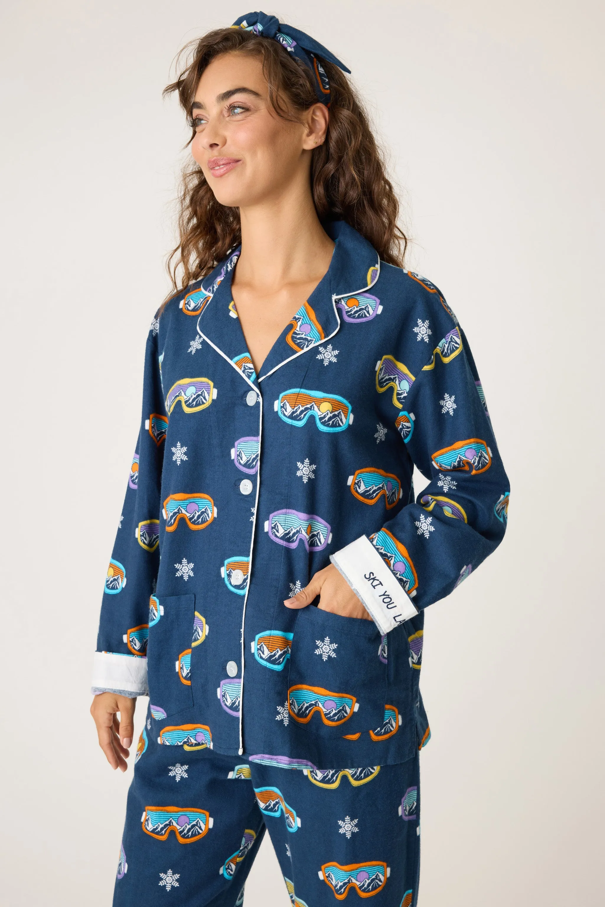 Ski You Later Flannel PJ Set