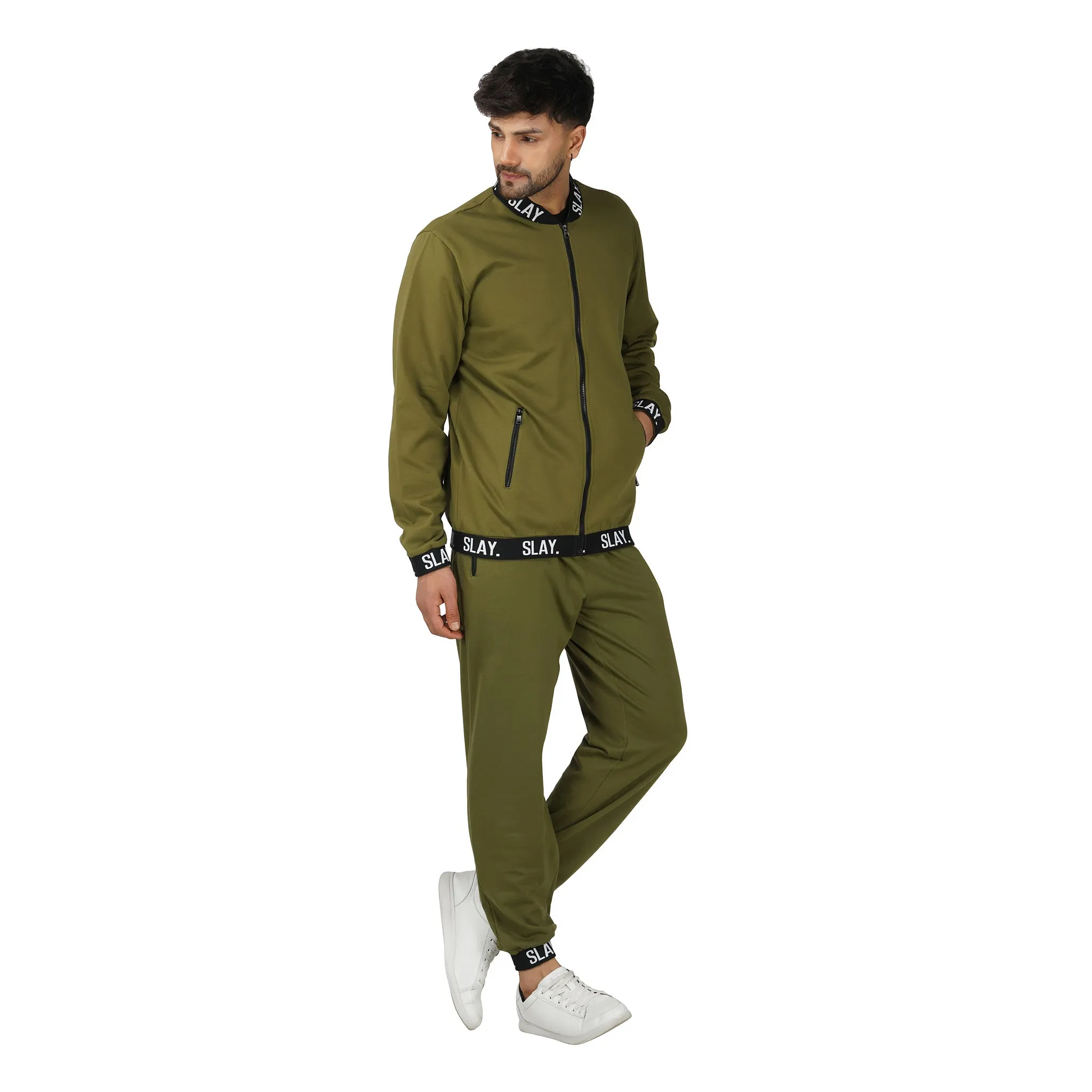 SLAY. Classic Men's Limited Edition Olive Green Tracksuit