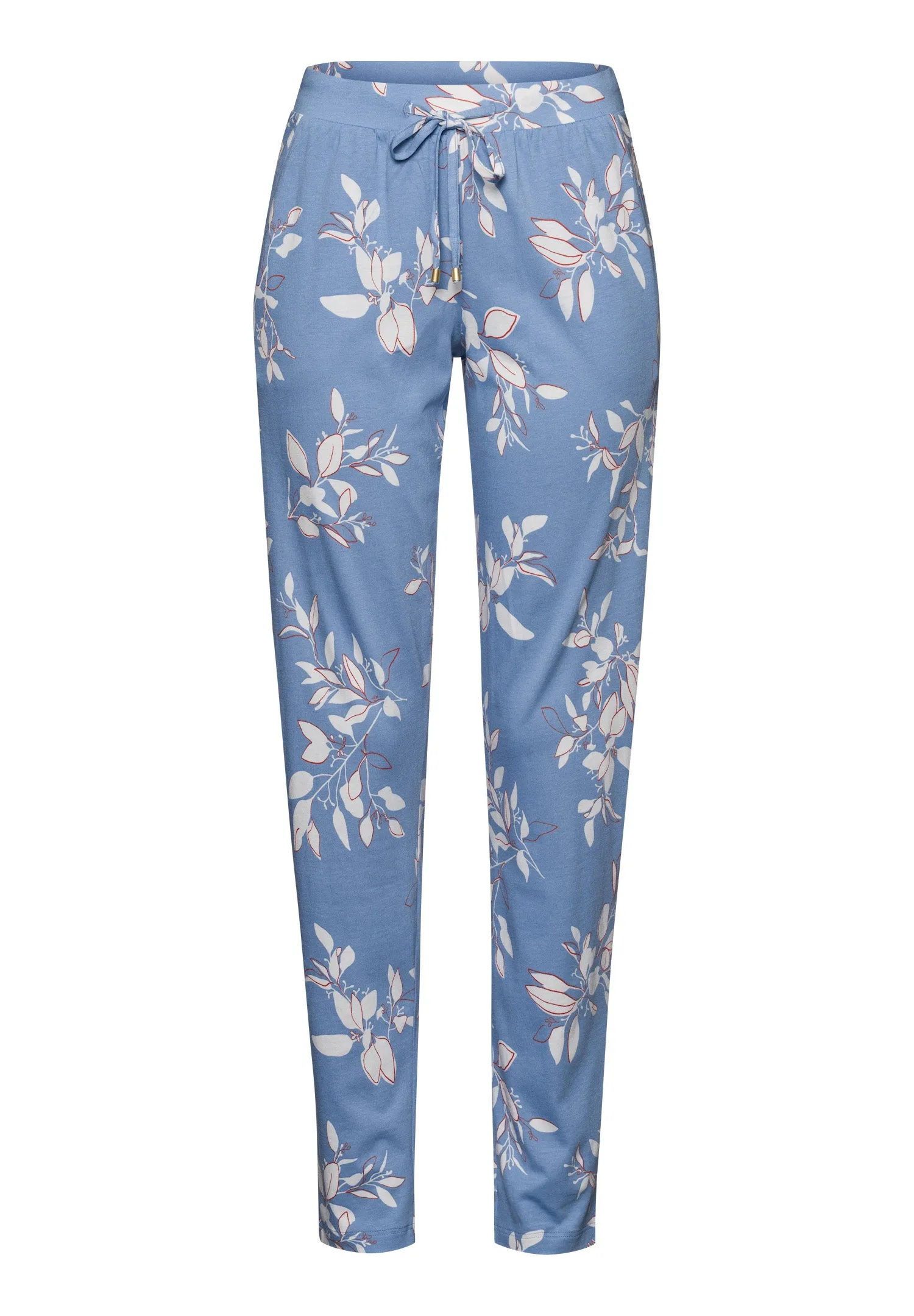 Sleep And Lounge Cotton Blend Drawstring Pants | Pearly Flowers 74845-2158