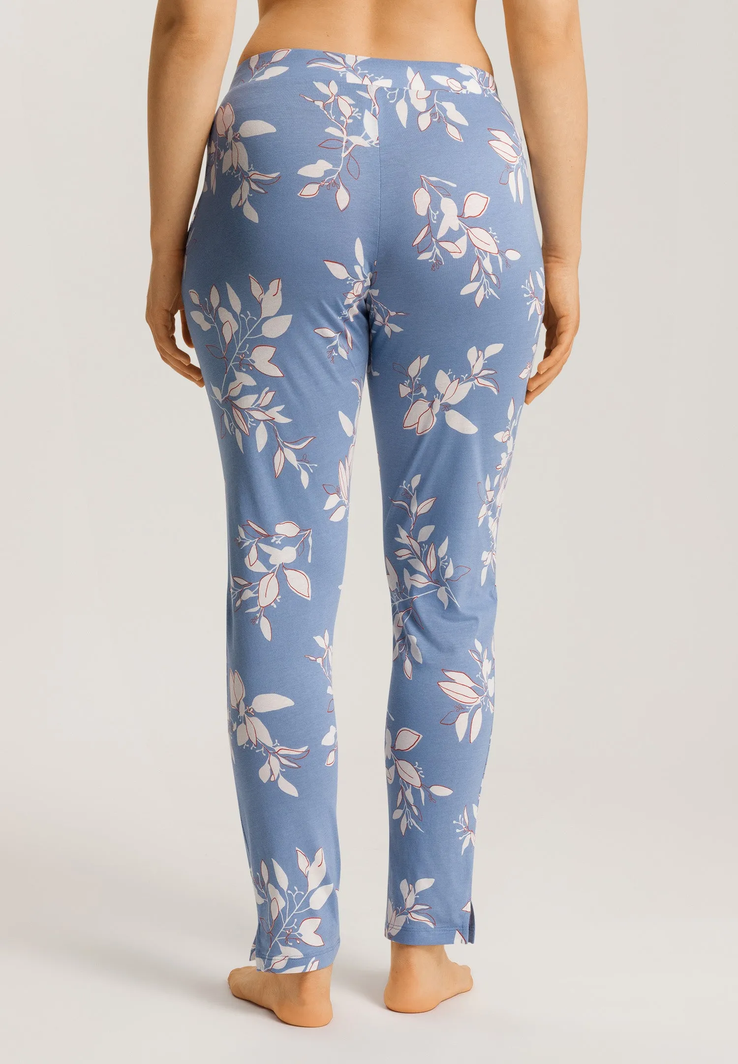 Sleep And Lounge Cotton Blend Drawstring Pants | Pearly Flowers 74845-2158