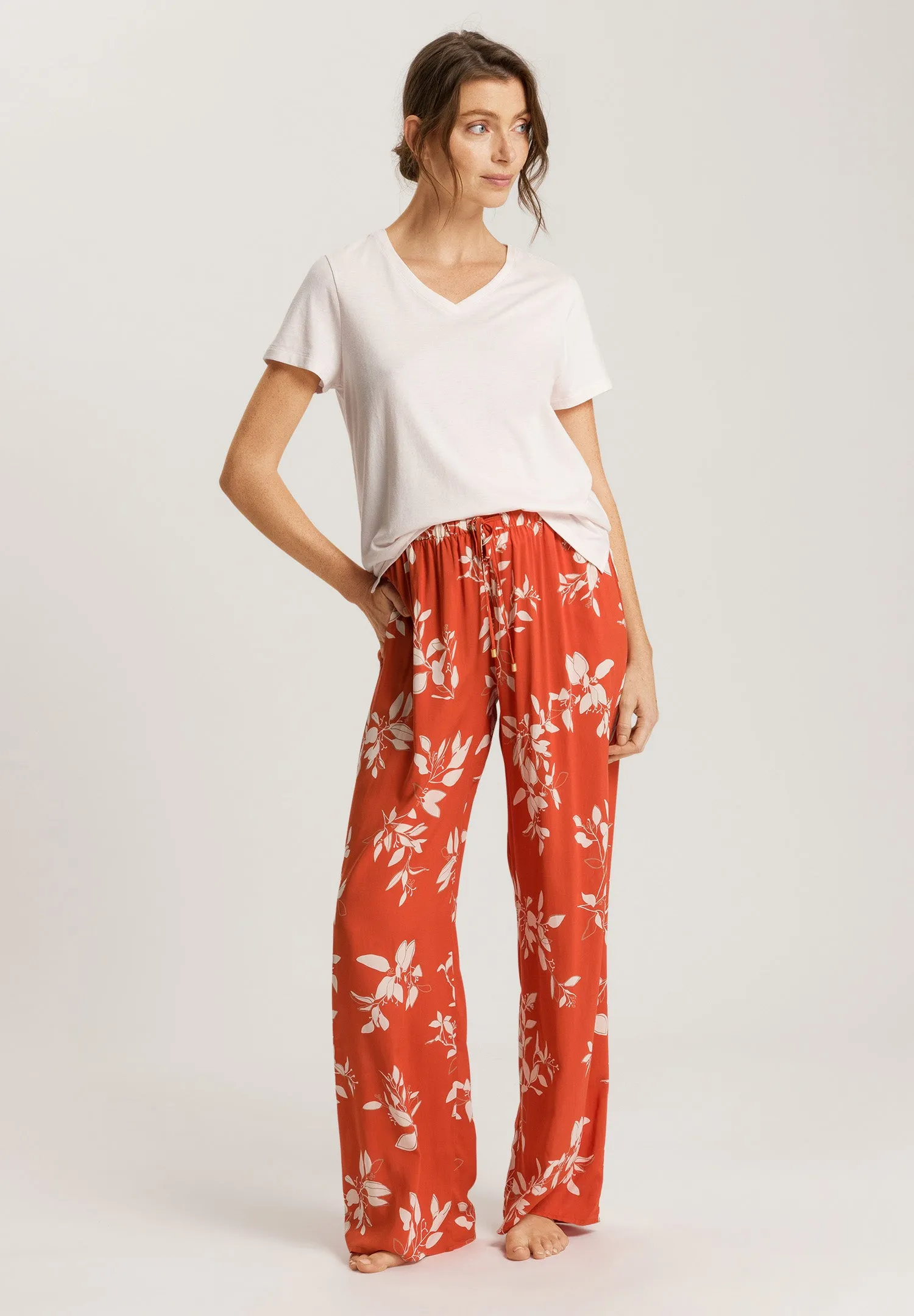 Sleep And Lounge Pants | Tangerine Flowers 74850-2159