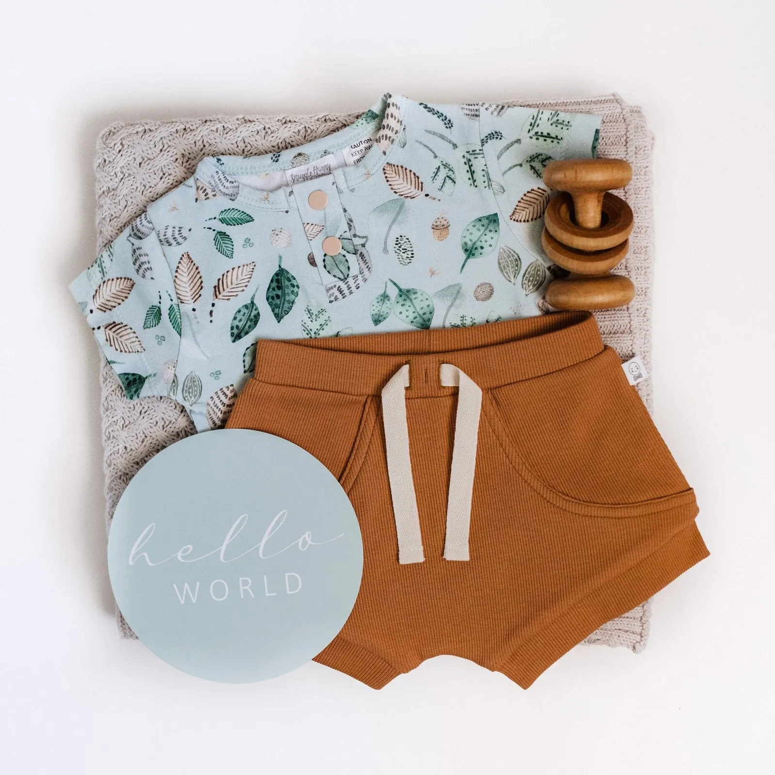 Snuggle Hunny Kids | Organic S/S Bodysuit - Daintree