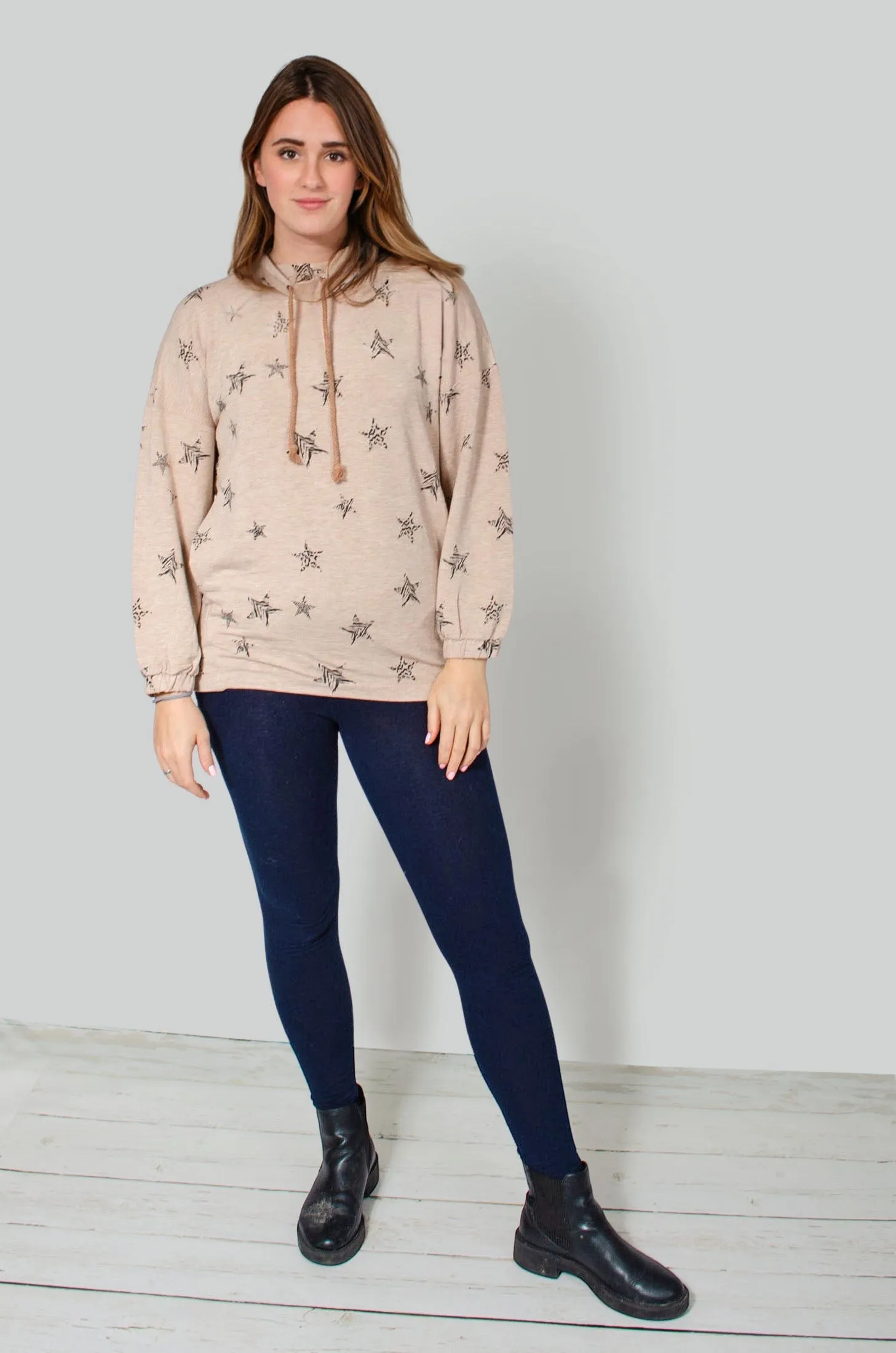 Star Print Sweatshirt