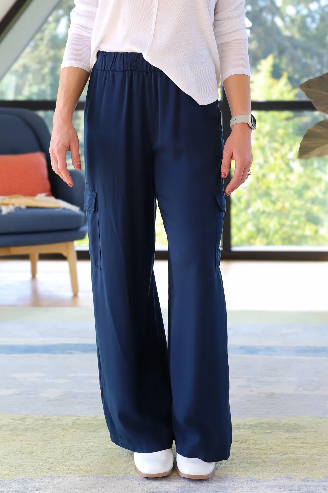 Stateside Dove Modal Wide Leg Cargo Pant