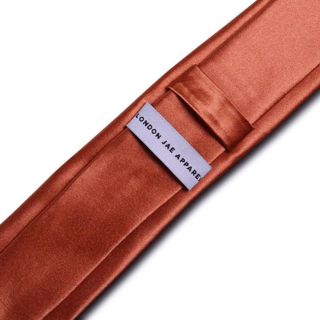 Sunset Orange Skinny Silk Neck Tie