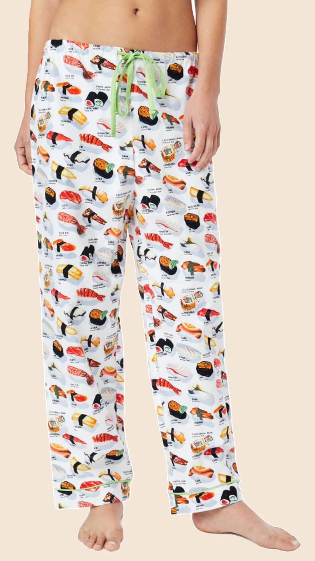 Sushi Flannel Pant - White