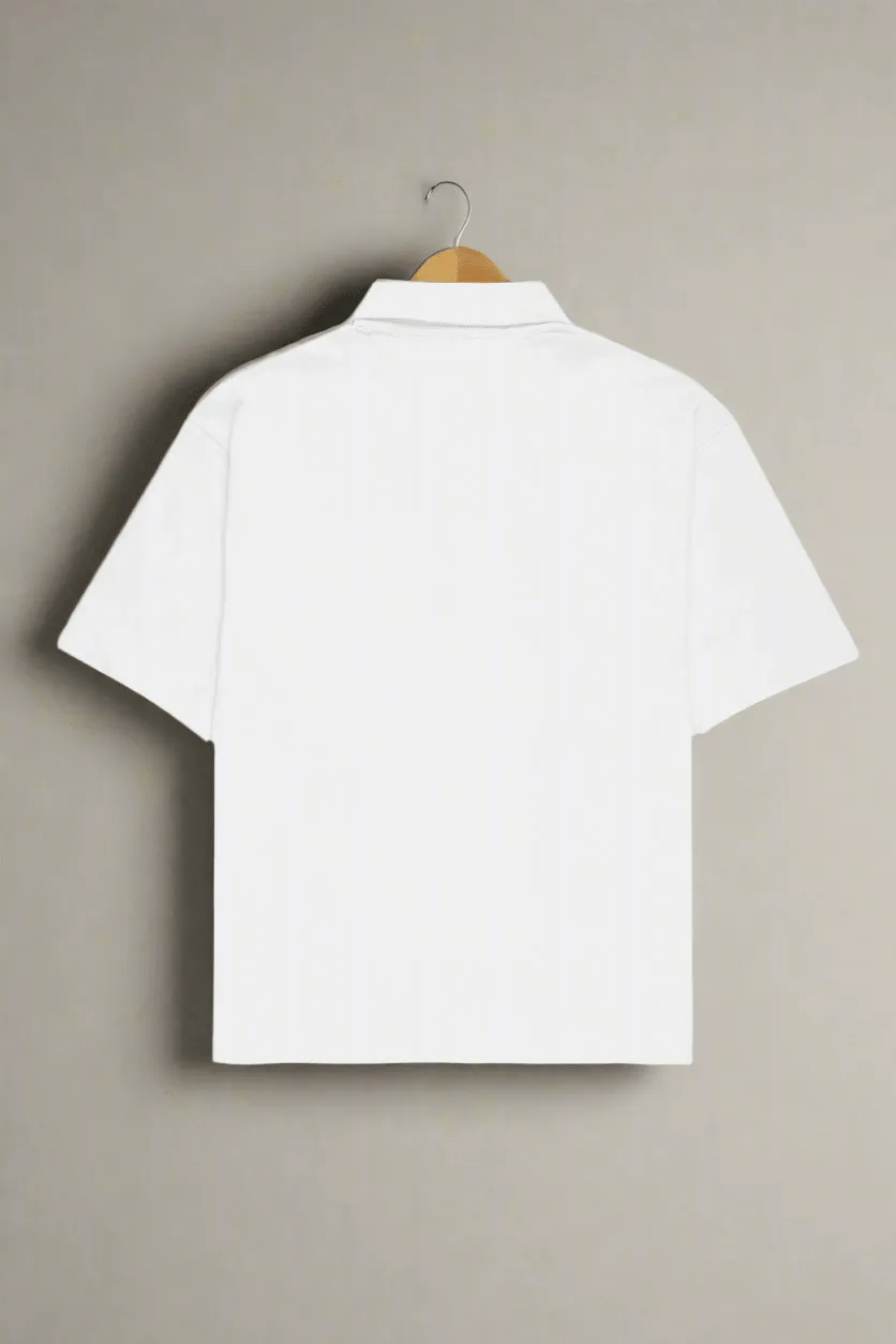 Unisex Cotton Oversized Casual Shirt in White