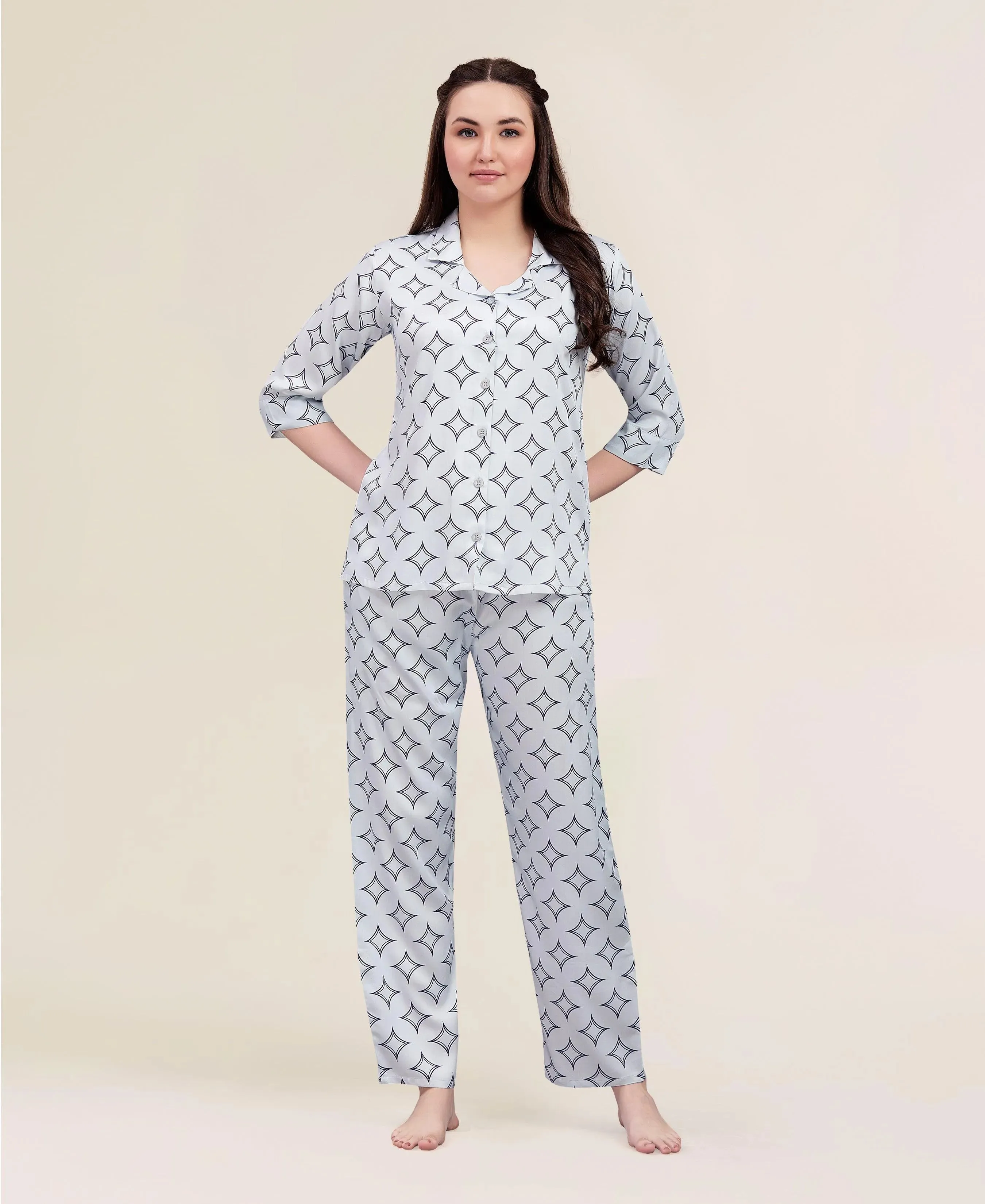 Velure Dazzling Print Night Suit