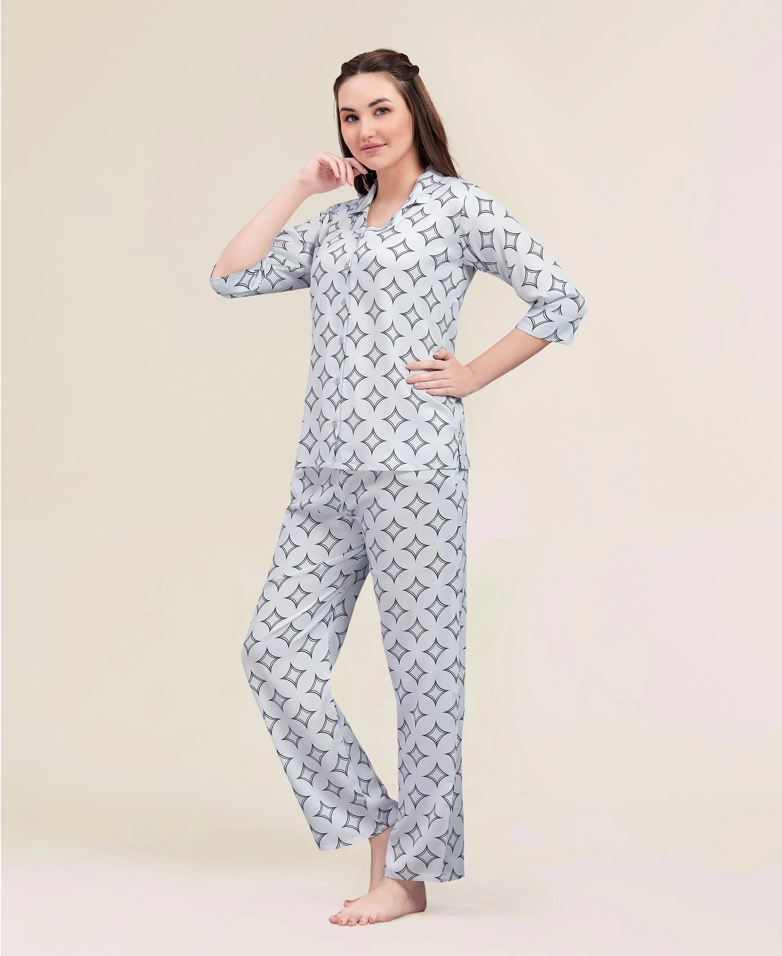 Velure Dazzling Print Night Suit