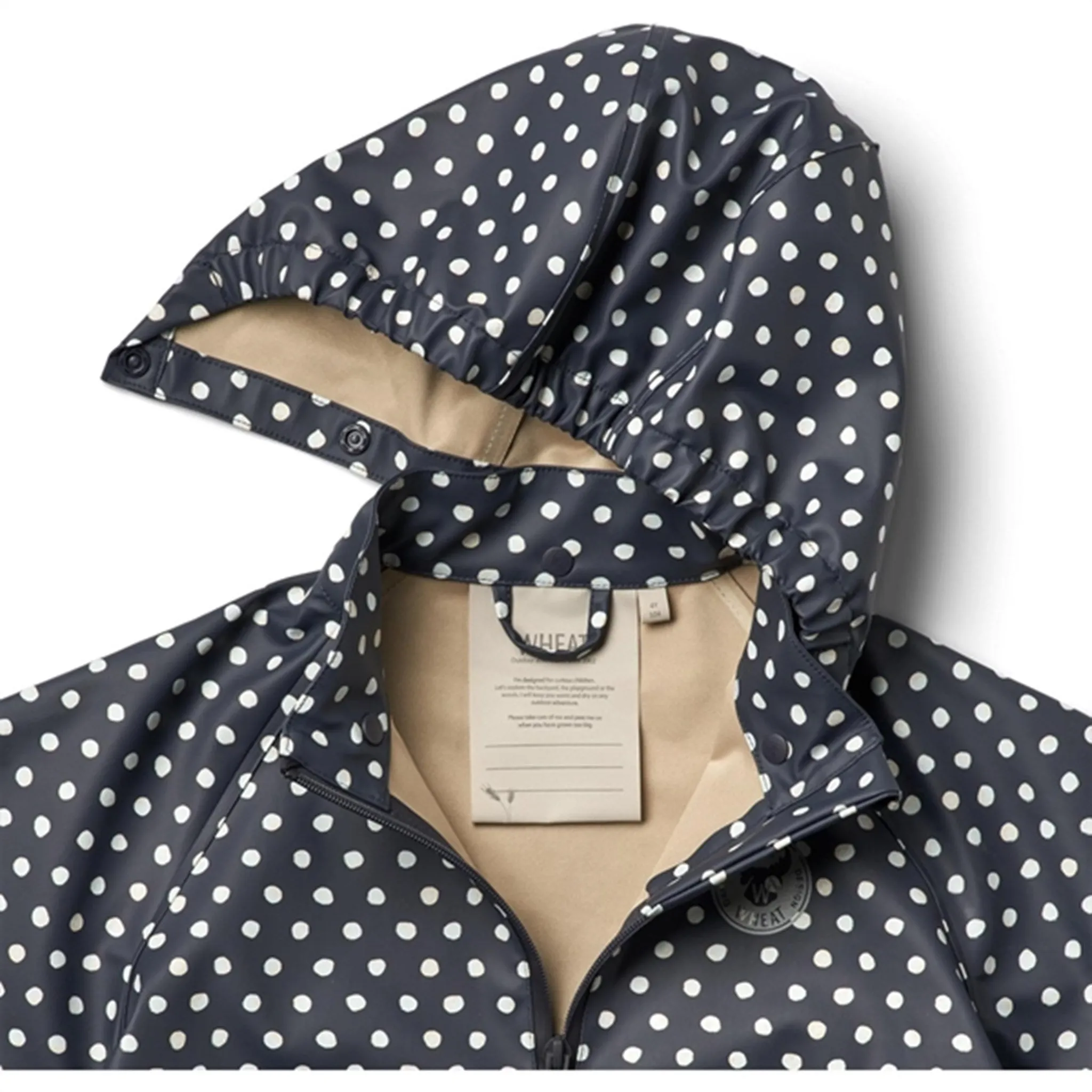 Wheat Rain Jacket Charlie Ink Dots