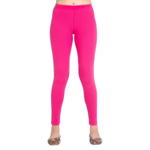 Women Fuchsia Breathable Long Length Legging