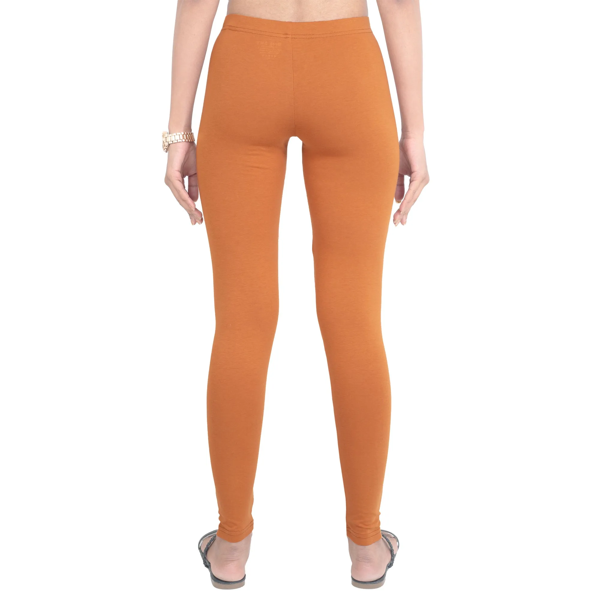 Women Rust Breathable Long Length Legging