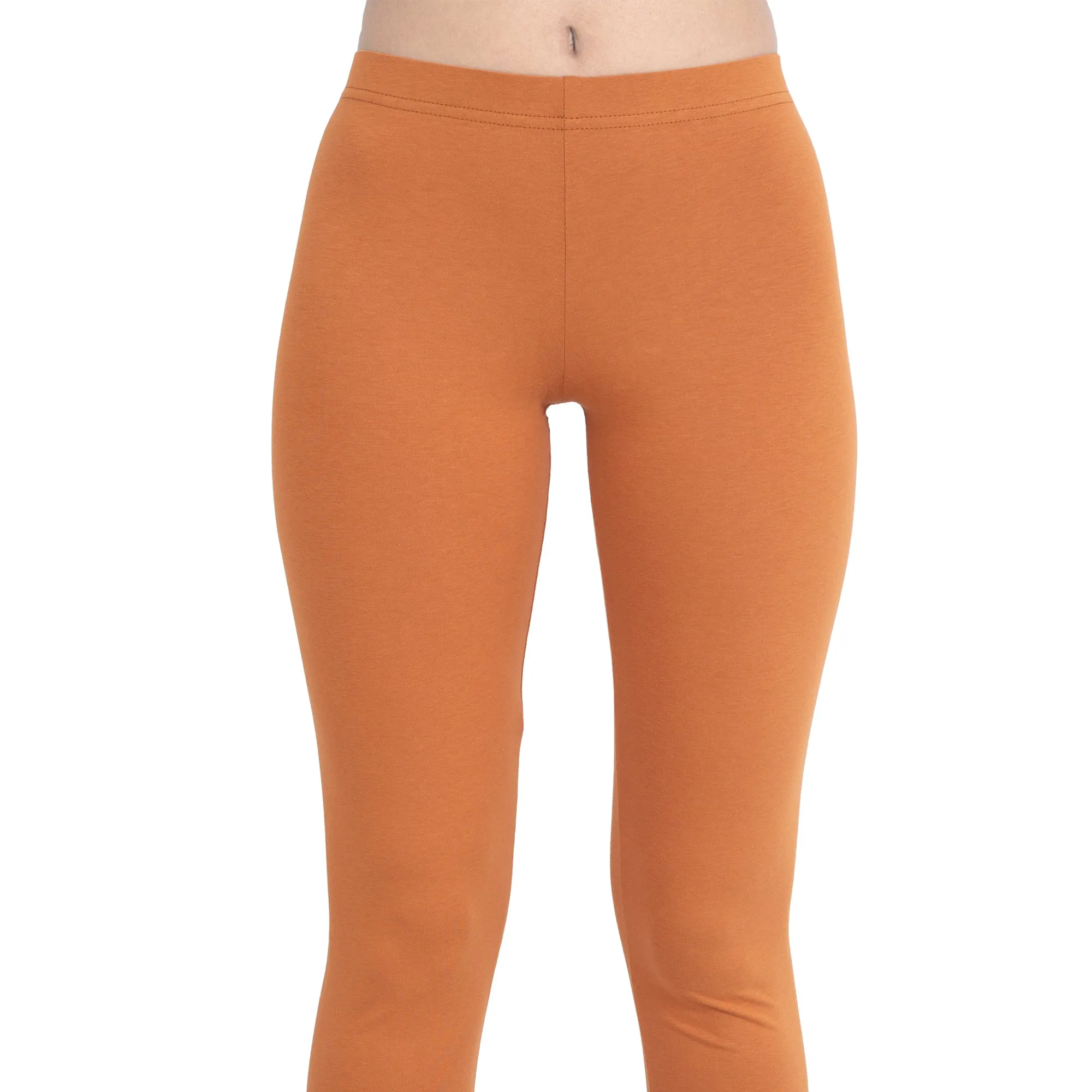 Women Rust Breathable Long Length Legging