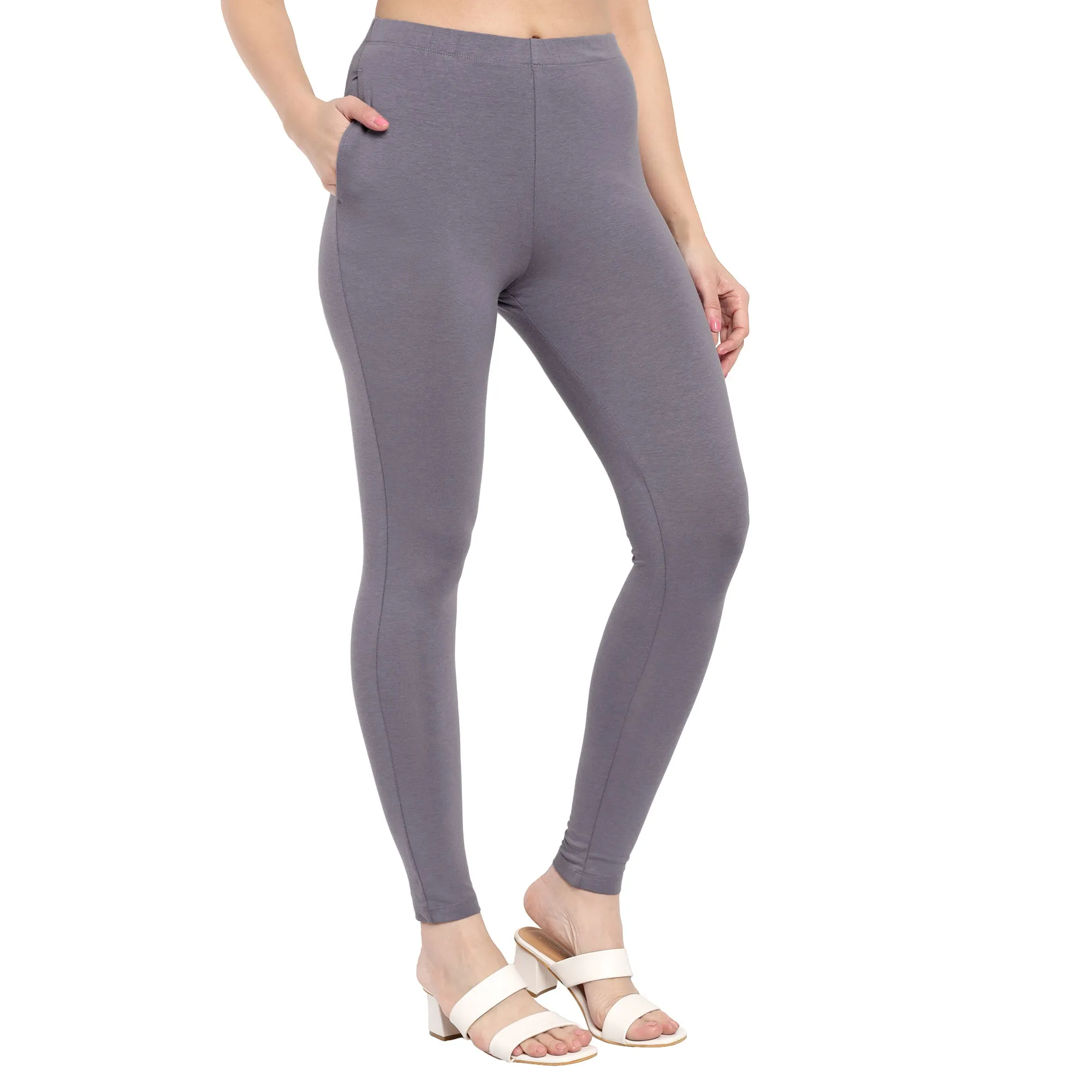 Women ST-Shirtl Grey Regular Legging