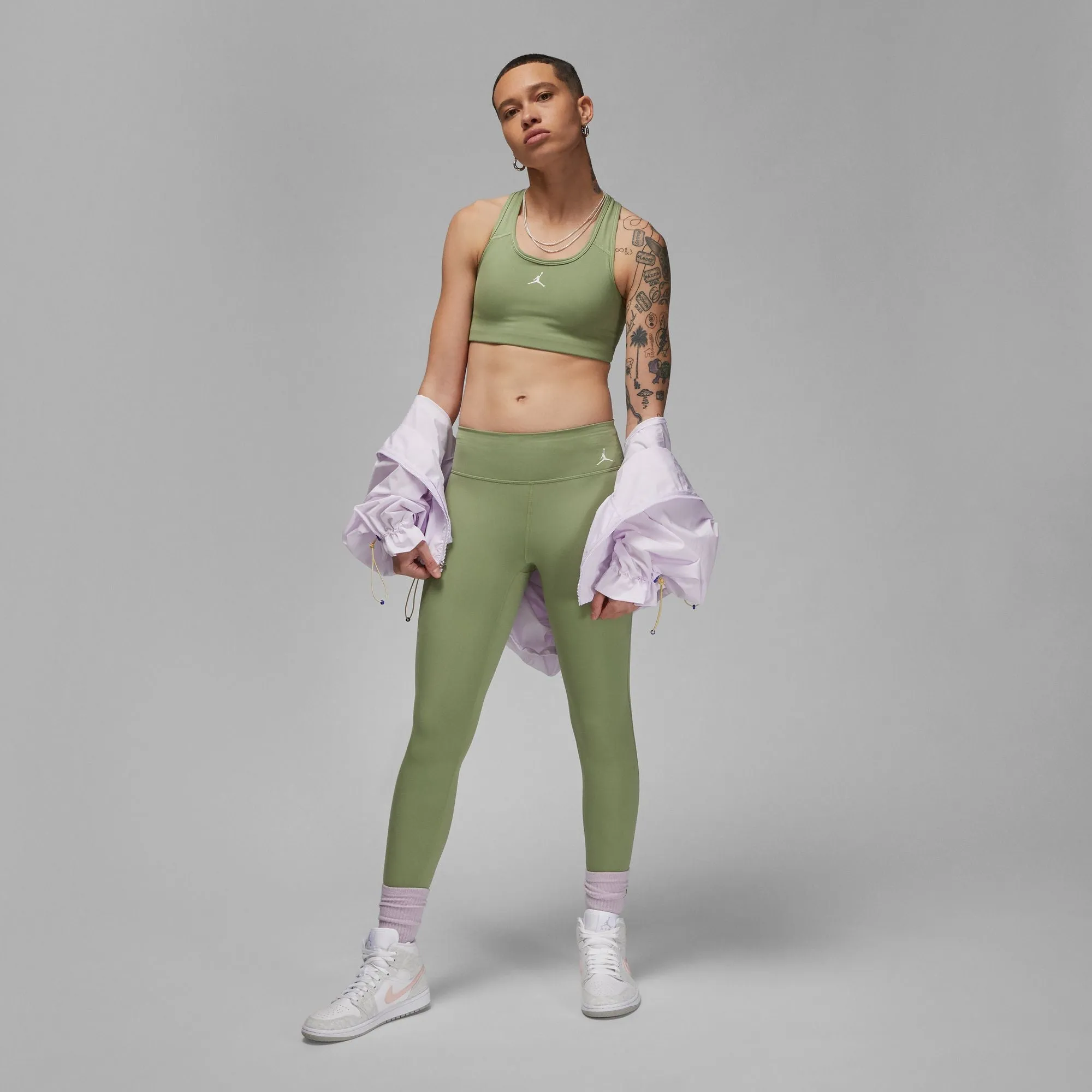 Women's Jordan Sculpt Leggings - OIL GREEN/PHANTOM